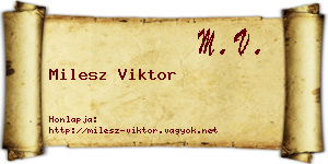 Milesz Viktor névjegykártya